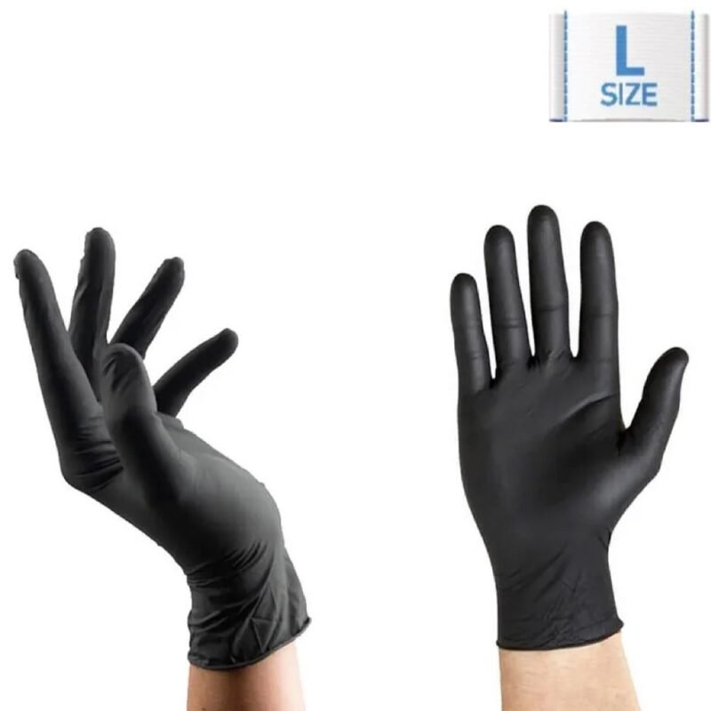 Guantes-de-latex-Maxcare-50-UDS-Talla-L (1) Guantes de latex negros Maxcare Talla L - Imagen 1