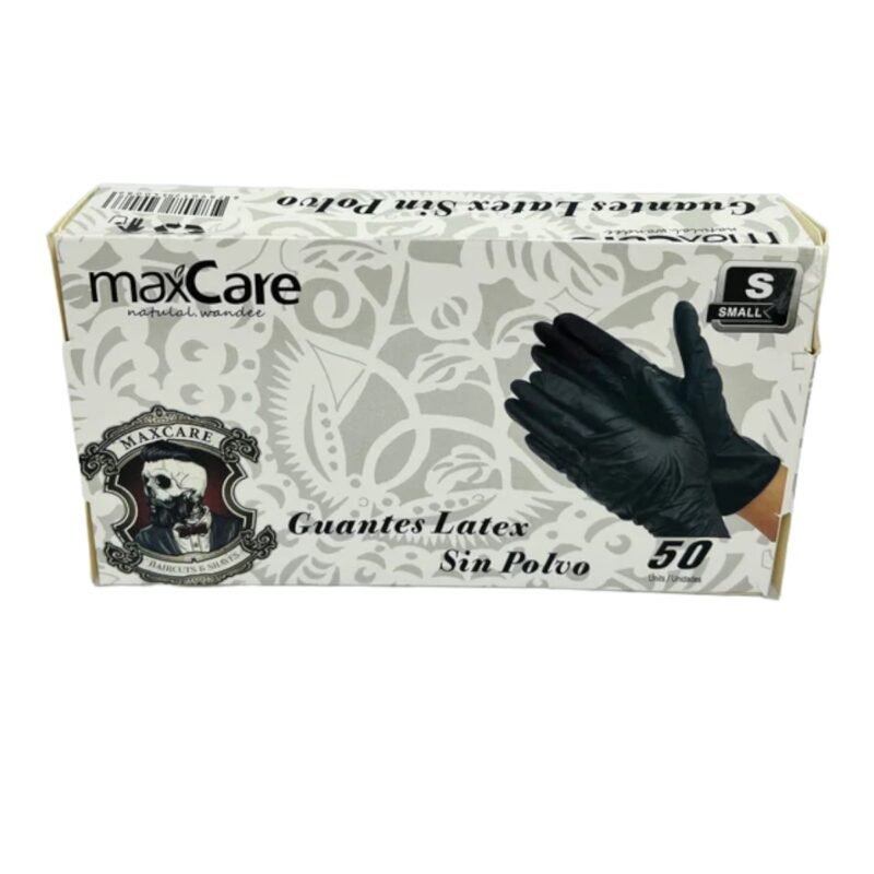 Guantes de latex negros Maxcare Talla S - Imagen 2
