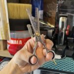 Tijera entresacadora punta dorada 5,5 pulg Obopekal - Imagen 2