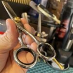 Tijera entresacadora punta dorada 5,5 pulg Obopekal - Imagen 4