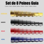 Set de 8 Peines Guía para Clipper con Broche Metálico