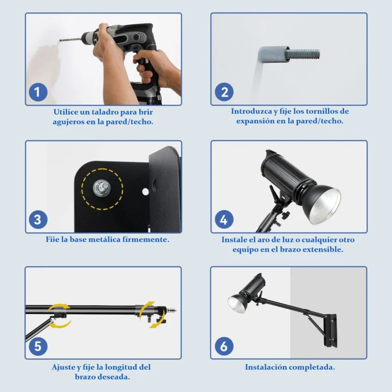 Aro de Luz Profesional 46cm + Base de Pared - Imagen 8