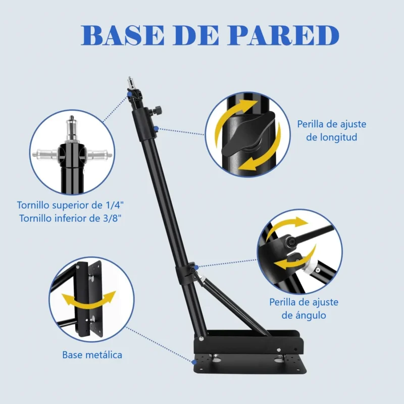 Aro de Luz Profesional 46cm + Base de Pared - Imagen 12