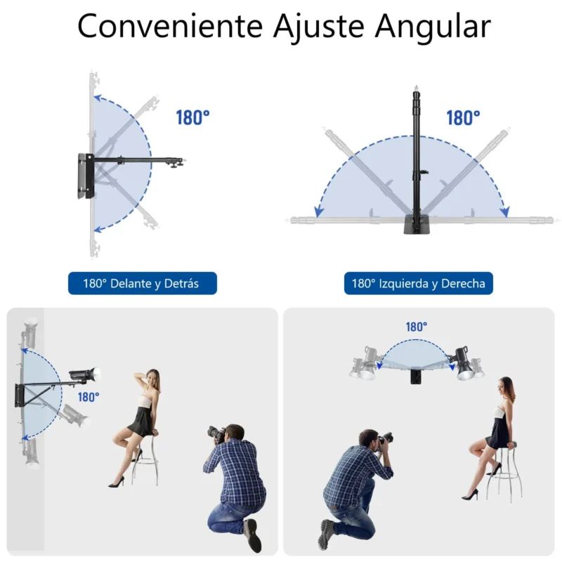 brazo-montaje-pared-aro-luz (7) Brazo de Montaje de Pared para Aro de Luz - Imagen 4