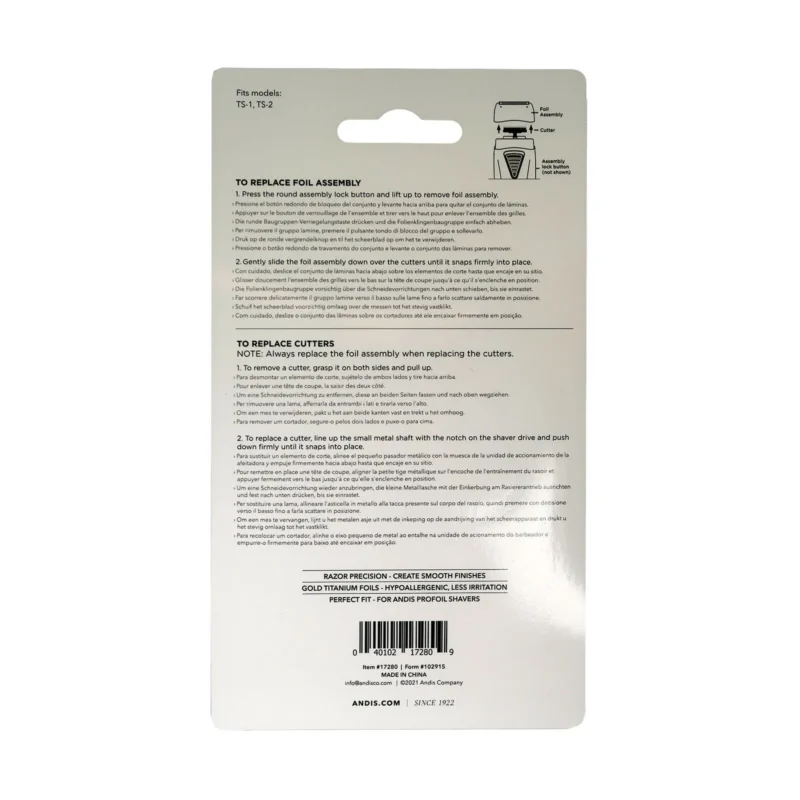 Repuesto Shaver ANDIS ProFoil: Malla + Cuchillas - Imagen 2