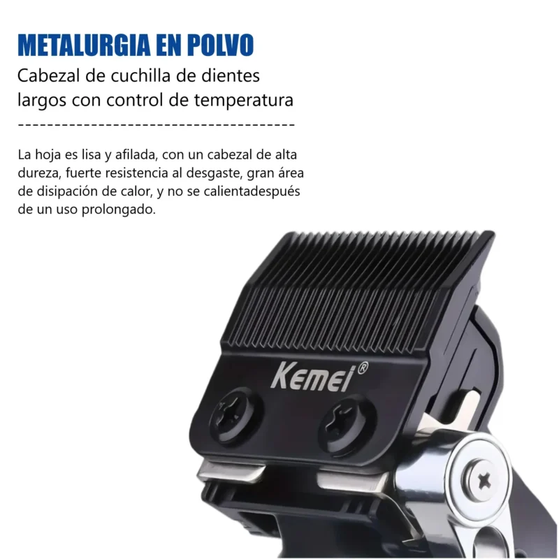 combo-maquina-clipper-trimmer-kemei-black (4) Combo Máquina Clipper y Trimmer Kemei Black - Imagen 7