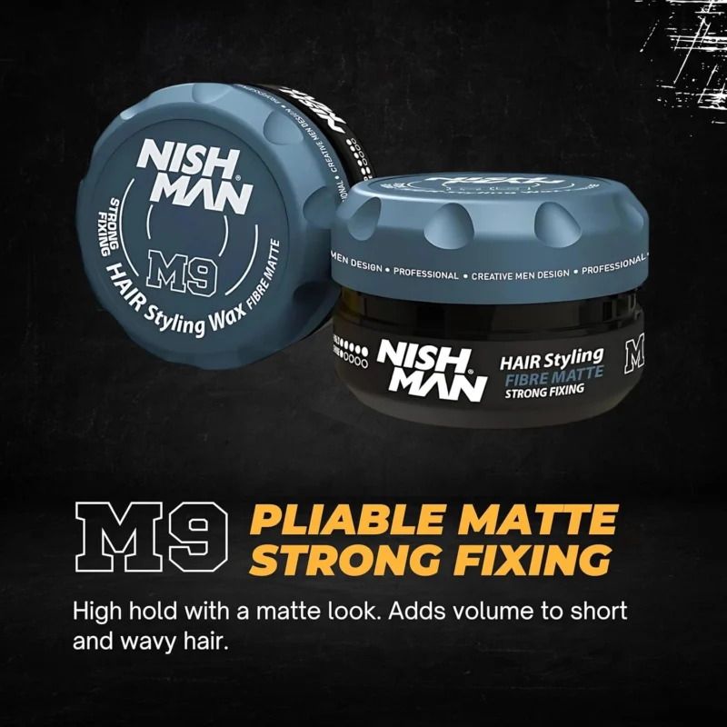 Cera Matte Nishman M9 100ml – Fijación Fuerte y Volumen Extra - Imagen 3