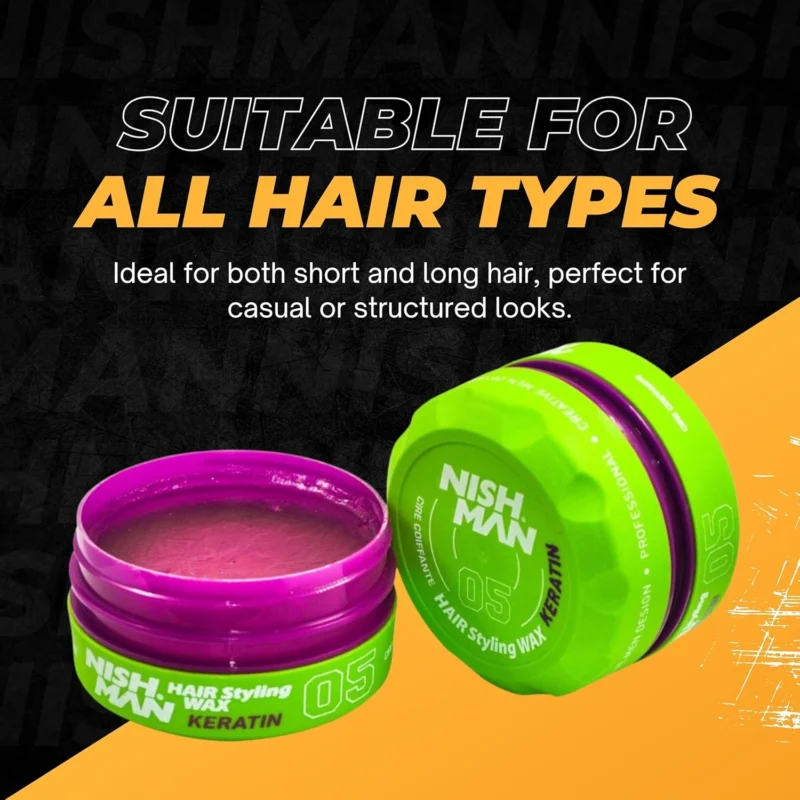 Cera Nish Man 05 Keratin 150ml – Fijación máxima y brillo saludable - Imagen 2