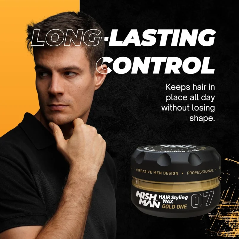 Cera Nish Man 07 Gold One 150ml – Fijación fuerte y acabado brillante - Imagen 5