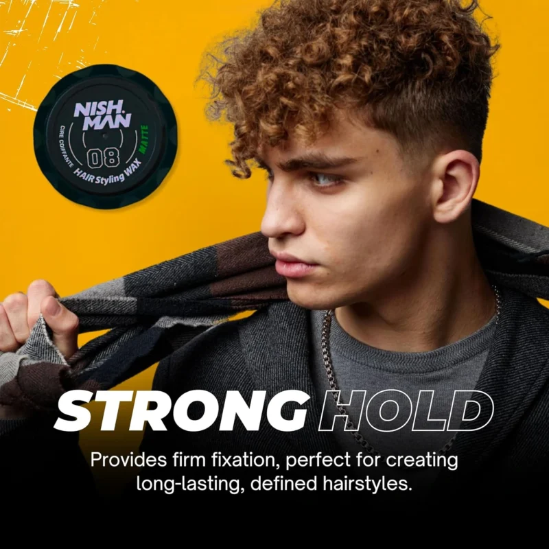 Cera Nish Man 08 Matte 150ml – Fijación fuerte y acabado mate - Imagen 6