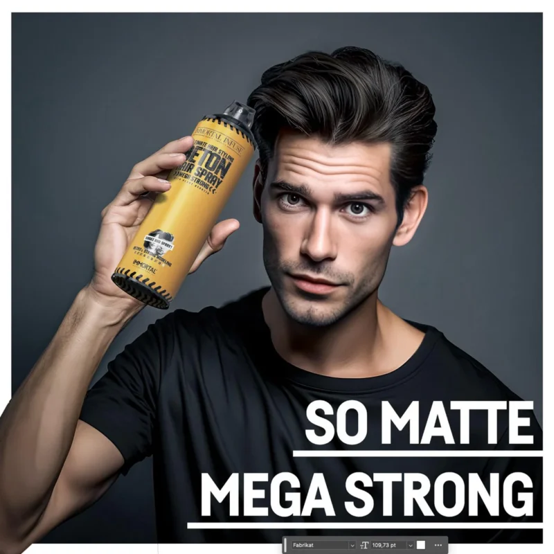 Laca Beton Mega Strong Matte Dry Look Plant Keratin Immortal NYC 500 ml - Imagen 6