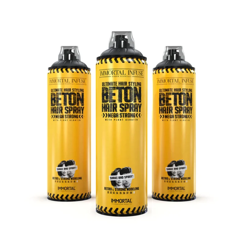 Laca Beton Mega Strong Matte Dry Look Plant Keratin Immortal NYC 500 ml - Imagen 3