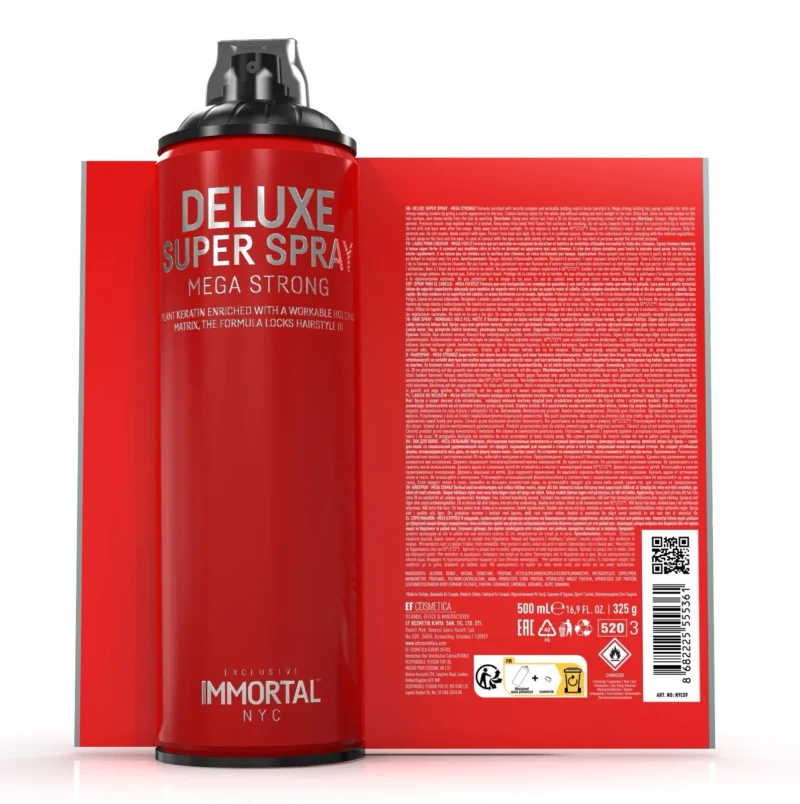 Laca Deluxe Super Spray Mega Strong Immortal NYC 500 ml - Imagen 5