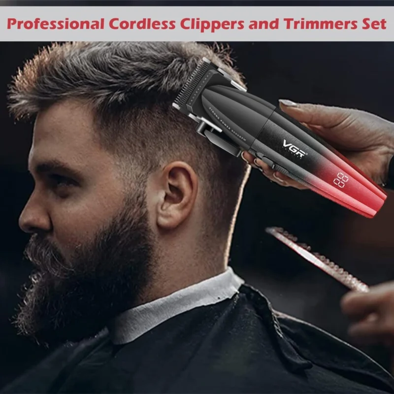 Combo Clipper Y Trimmer VGR V-640 9000 RPM Profesional - Imagen 8