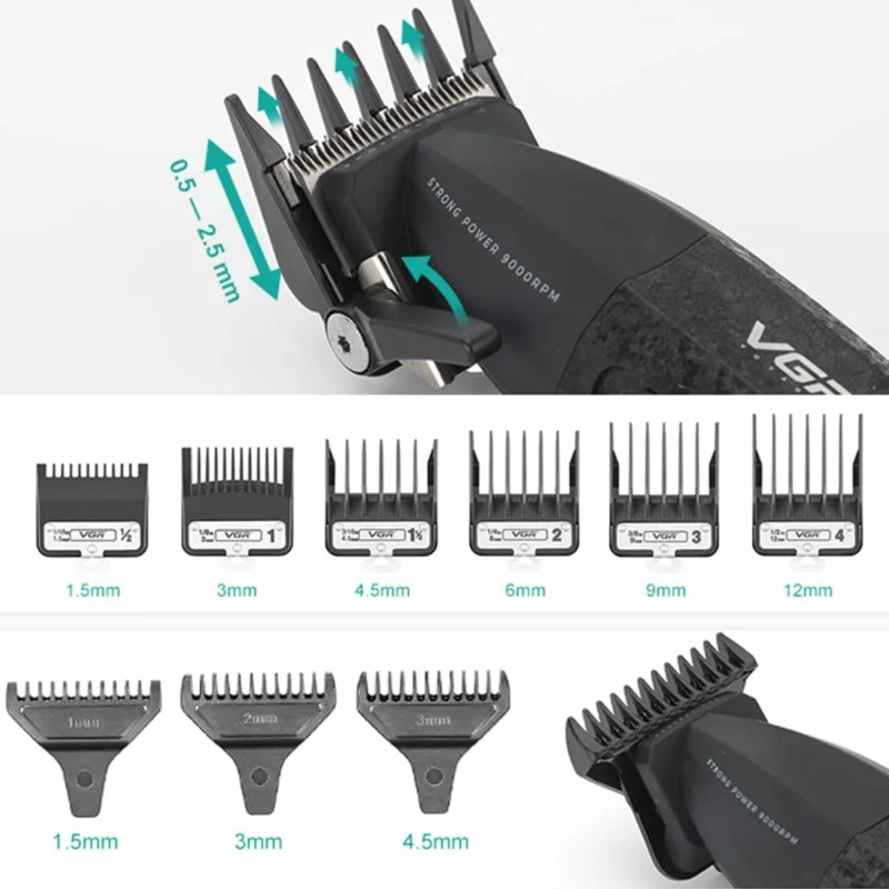 Combo Clipper Y Trimmer VGR V-640 9000 RPM Profesional - Imagen 4