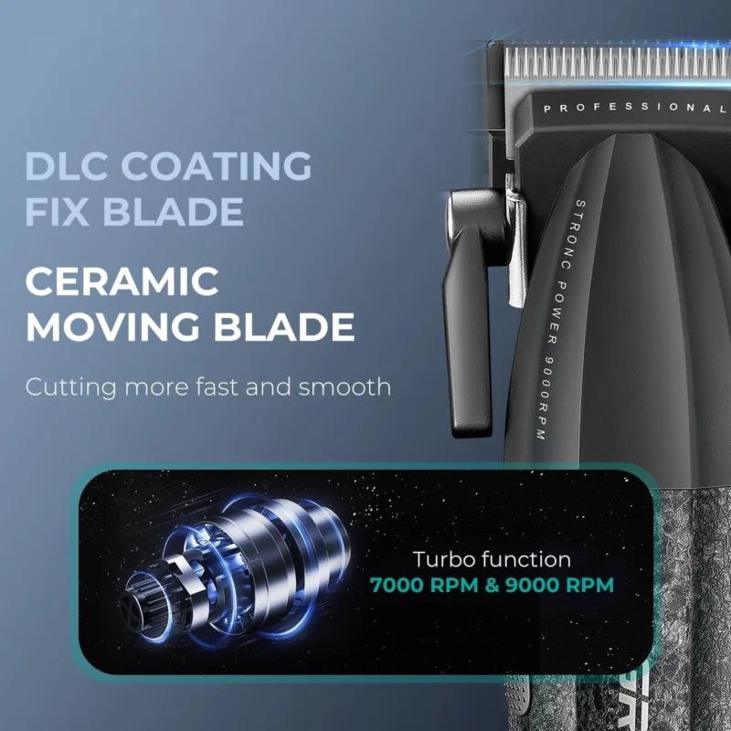 Combo Clipper Y Trimmer VGR V-640 9000 RPM Profesional - Imagen 6